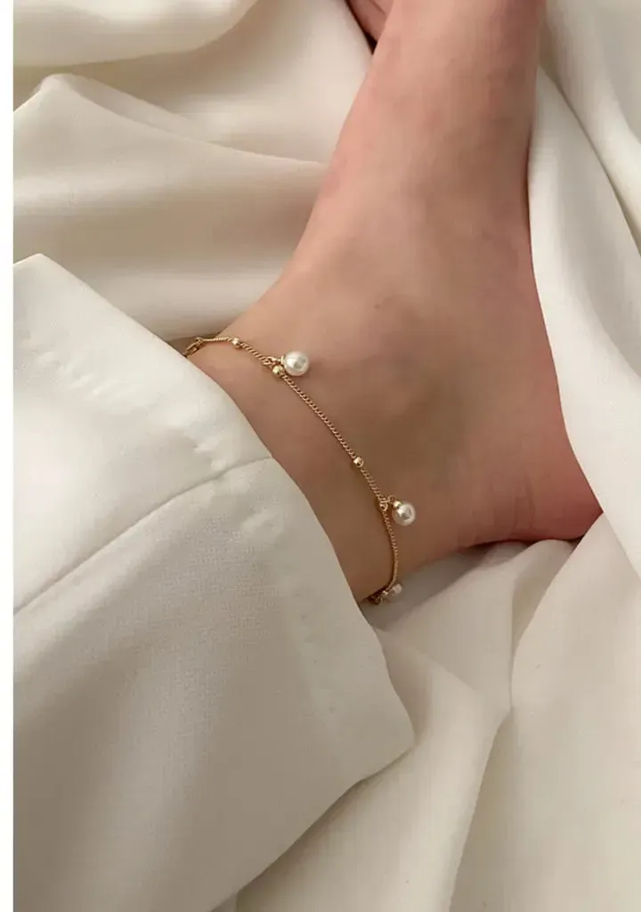 Pearl Charm Anklet