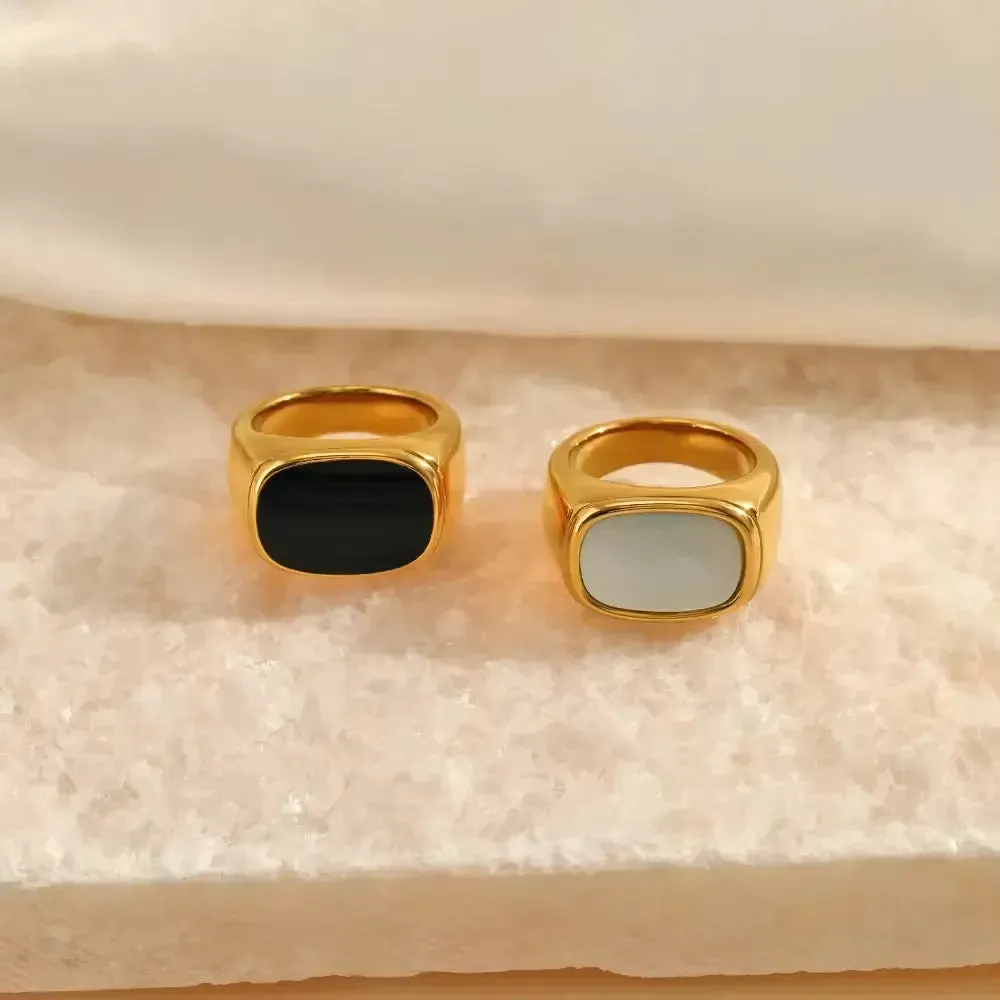 Black & White Charm Ring - Image 2